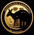 London Coins : A185 : Lot 1873 : Australia $100 Gold Kangaroo 2021P Reverse: Kangaroo facing left among native flowers, Gold One Ounc...