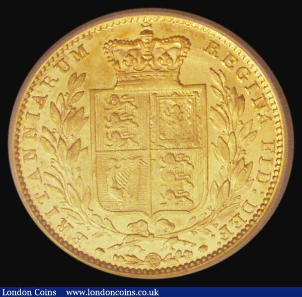 Sovereign 1850 Marsh 33, S.3852C, EF in an LCGS holder and graded LCGS 65 : English Coins : Auction 185 : Lot 1888