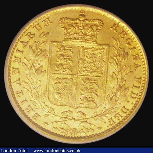 Sovereign 1857 Marsh 40, S.3852D, EF/GEF in an LCGS holder and graded LCGS 65 : English Coins : Auction 185 : Lot 1896
