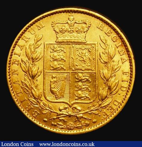 London Coins : A185 : Lot 1902 : Sovereign 1863 Roman 1 in date, No Die Number, Marsh 46B (listed as 1 over inverted 1), LCGS variety...