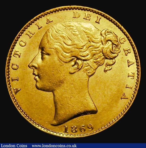 London Coins : A185 : Lot 1907 : Sovereign 1869 Marsh 53, S.3853, Die Number 30, EF in an LCGS holder and graded LCGS 65