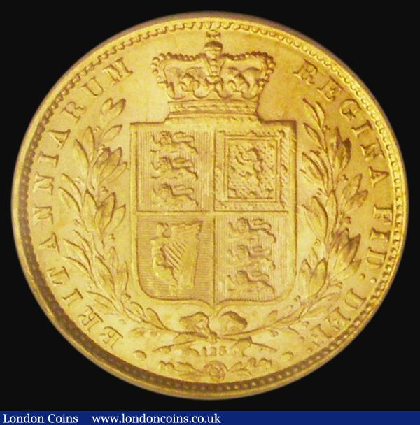 Sovereign 1870 WW in relief on truncation, Marsh 54, S.3853B, Die Number 123, EF/GEF and lustrous, in an LCGS holder and graded LCGS 65 : English Coins : Auction 185 : Lot 1908