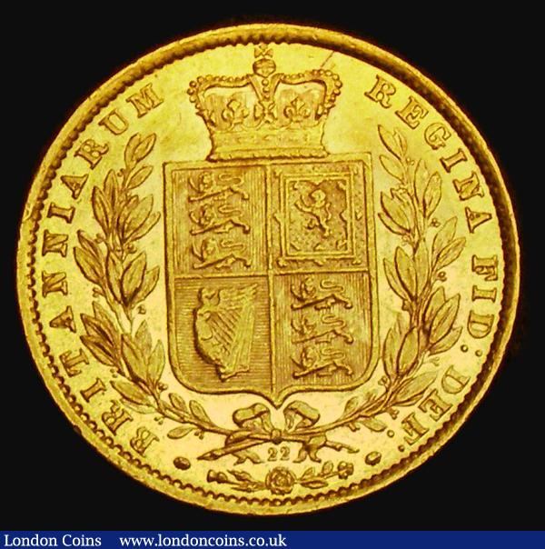 Sovereign 1871 Shield Reverse, Marsh 55, S.3853B, Die Number 22 EF/GEF and lustrous with some contact marks : English Coins : Auction 185 : Lot 1910