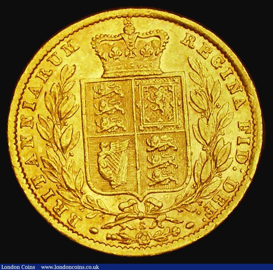 London Coins : A185 : Lot 1912 : Sovereign 1871S Shield Reverse, WW Incuse on truncation, Marsh 69, S.3855A, VF/EF