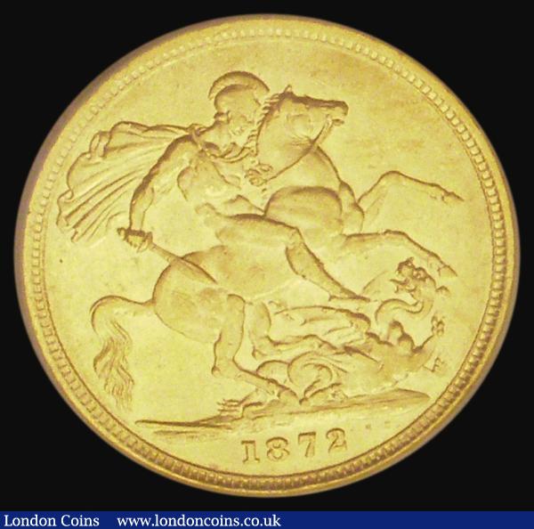 Sovereign 1872M George and the Dragon, Marsh 94, S.3857, EF in an LCGS holder and graded LCGS 65 : English Coins : Auction 185 : Lot 1915