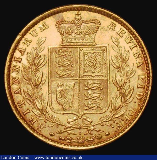 Sovereign 1873 Shield Reverse, Die Number 7, Marsh 57, S.3853B, A/UNC in an LCGS holder and graded LCGS 75 : English Coins : Auction 185 : Lot 1920