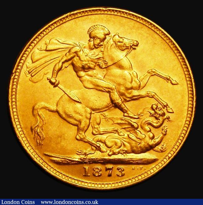 London Coins : A185 : Lot 1921 : Sovereign 1873M George and the Dragon, Marsh 95, S.3857, EF in an LCGS holder and graded LCGS 65