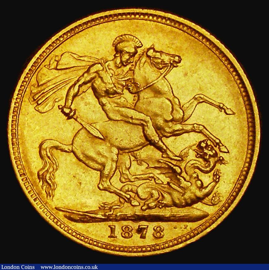 London Coins : A185 : Lot 1938 : Sovereign 1878M George and the Dragon, Marsh 100, S.3857, GVF