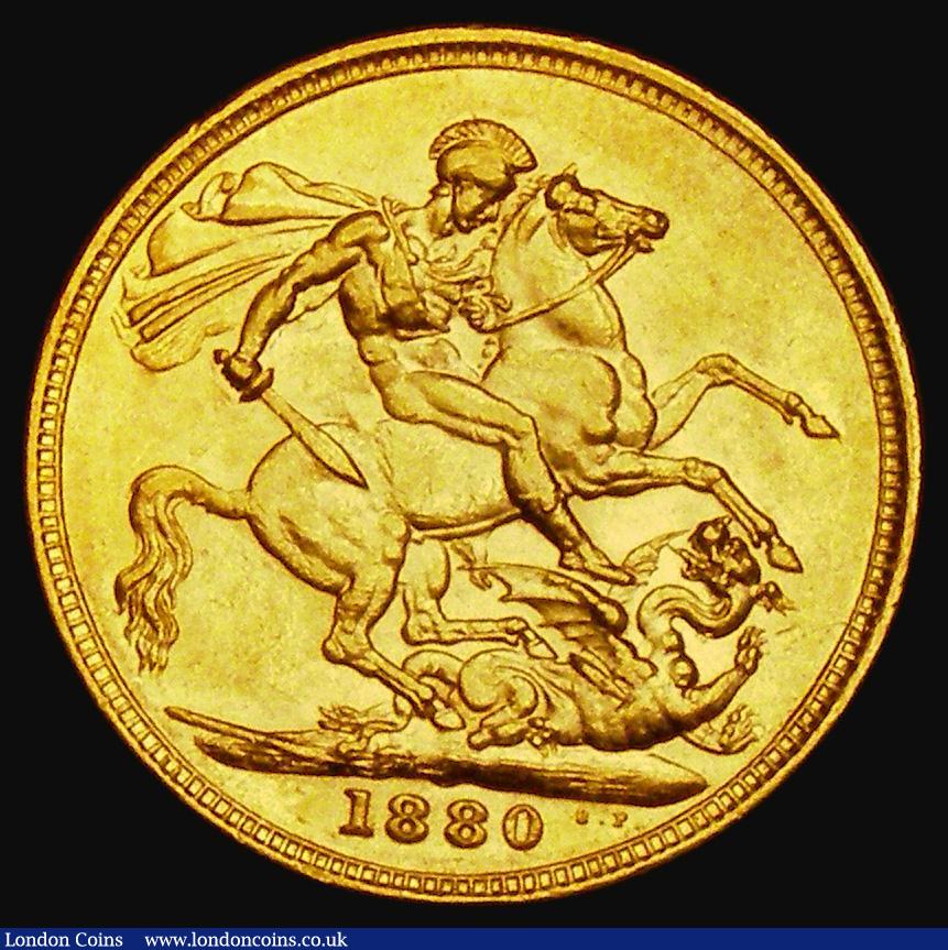 London Coins : A185 : Lot 1945 : Sovereign 1880M George and the Dragon, Marsh 102, S.3857, NEF with some minor contact marks