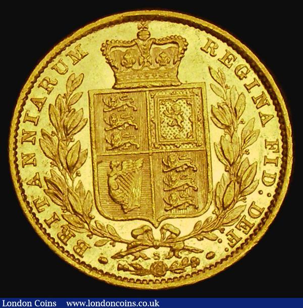 Sovereign 1880S Shield Reverse, Marsh 76, S.3855 VF/EF with some small rim nicks, the reverse lustrous : English Coins : Auction 185 : Lot 1948