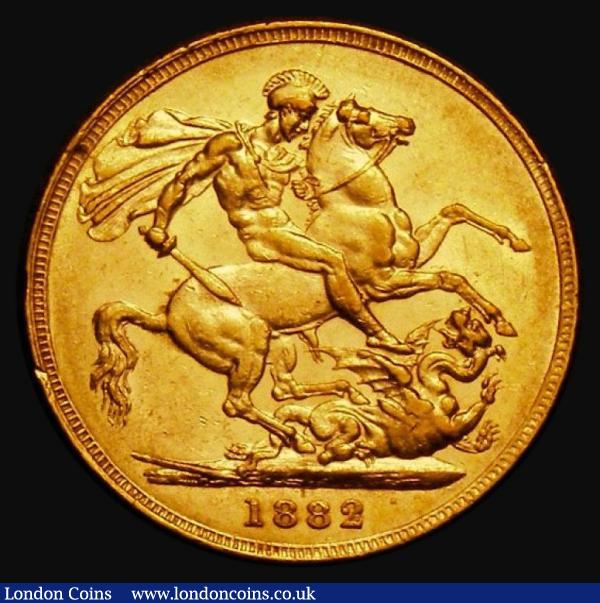 Sovereign 1882S George and the Dragon, Small B.P. in exergue, Marsh 119, S.3858E, EF in an LCGS holder and graded LCGS 65 : English Coins : Auction 185 : Lot 1955