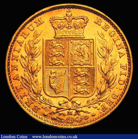 London Coins : A185 : Lot 1968 : Sovereign 1885M Shield Reverse, Marsh 66, S.3854A, EF/GEF in an LCGS holder and graded LCGS 60