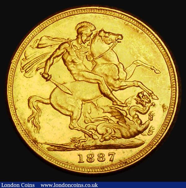 Sovereign 1887M Young Head, George and the Dragon, Marsh 109, S.3857C, NEF with some minor contact marks : English Coins : Auction 185 : Lot 1979