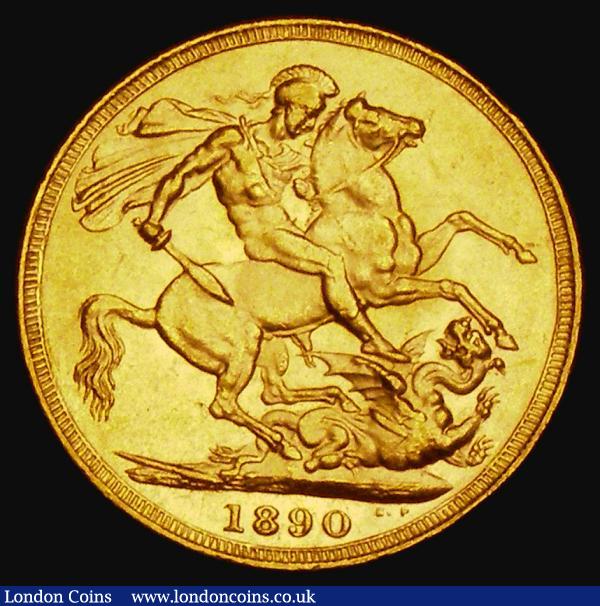 Sovereign 1890 G: of D:G: closer to the crown, Marsh 128A, S.3866B, DISH L13, A/UNC and lustrous, a very pleasing example with excellent eye appeal : English Coins : Auction 185 : Lot 1990