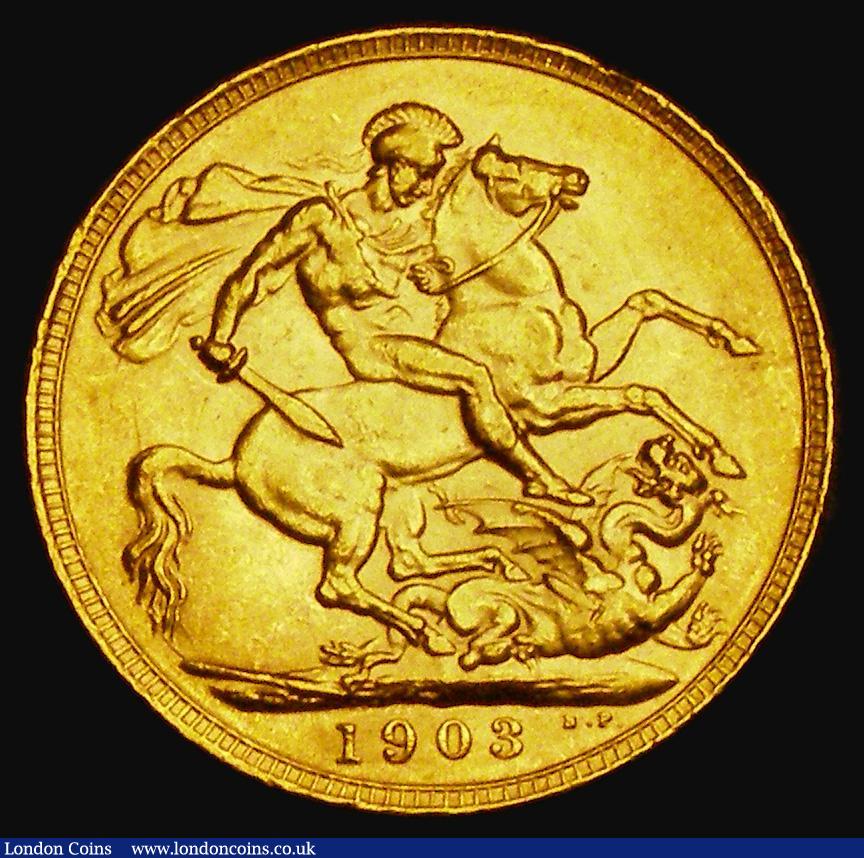 London Coins : A185 : Lot 2034 : Sovereign 1903 Marsh 175, S.3969, About EF/EF with some small edge nicks