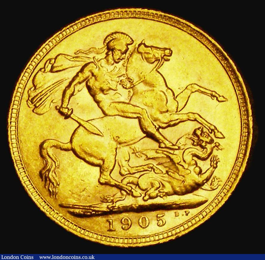 London Coins : A185 : Lot 2043 : Sovereign 1905M Marsh 189, S.3971 NEF with some contact marks