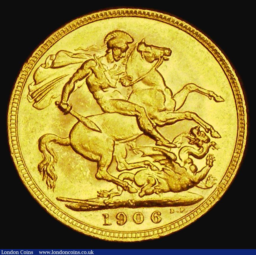 London Coins : A185 : Lot 2047 : Sovereign 1906M Marsh 190, S.3971, NEF and lustrous with some contact marks