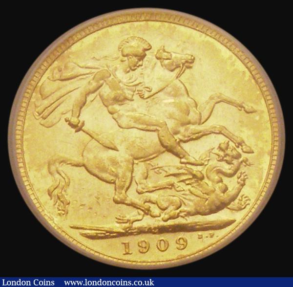 Sovereign 1909C Marsh 184, S.3970, EF in an LCGS holder and graded LCGS 65, Ottawa Mint Sovereigns always popular on the rare occasions we offer them : English Coins : Auction 185 : Lot 2060
