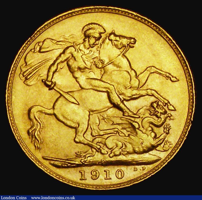 London Coins : A185 : Lot 2067 : Sovereign 1910P Marsh 203, S.3972, About EF with some small rim nicks