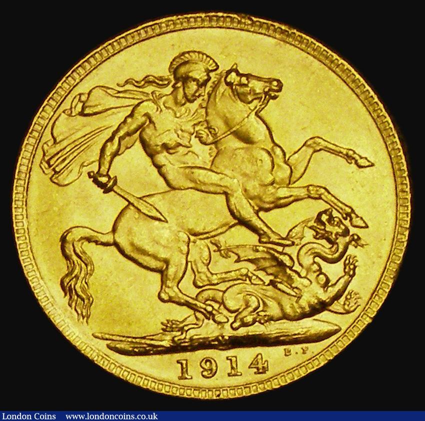 London Coins : A185 : Lot 2085 : Sovereign 1914M Marsh 232, S.3999, Near EF