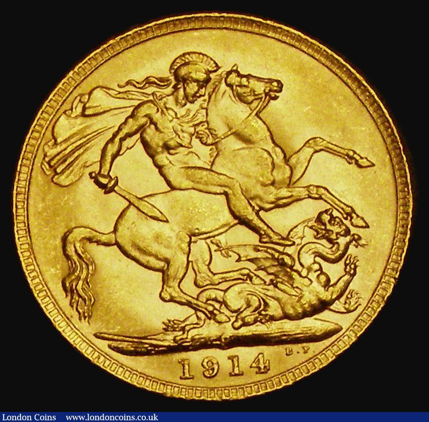 London Coins : A185 : Lot 2086 : Sovereign 1914P Marsh 253, S.4001, EF