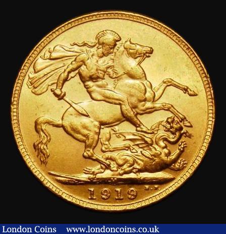 London Coins : A185 : Lot 2106 : Sovereign 1919M Marsh 237, S.3999 GEF in an LCGS holder and graded LCGS 65, our archive database sho...