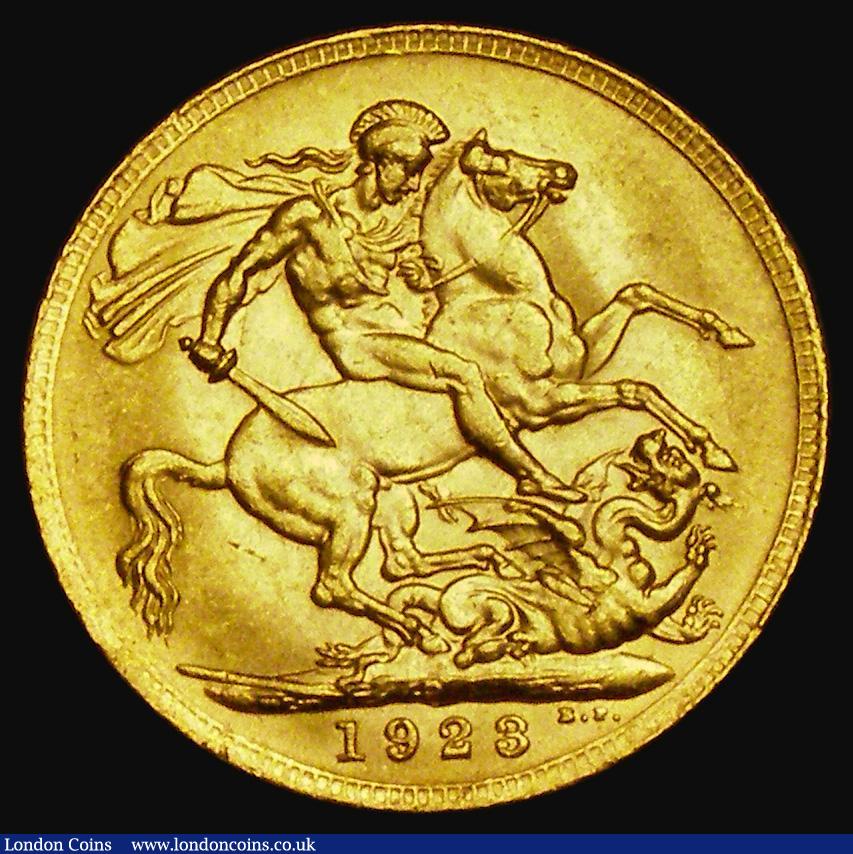 London Coins : A185 : Lot 2114 : Sovereign 1923P Marsh 262, S.4001, EF