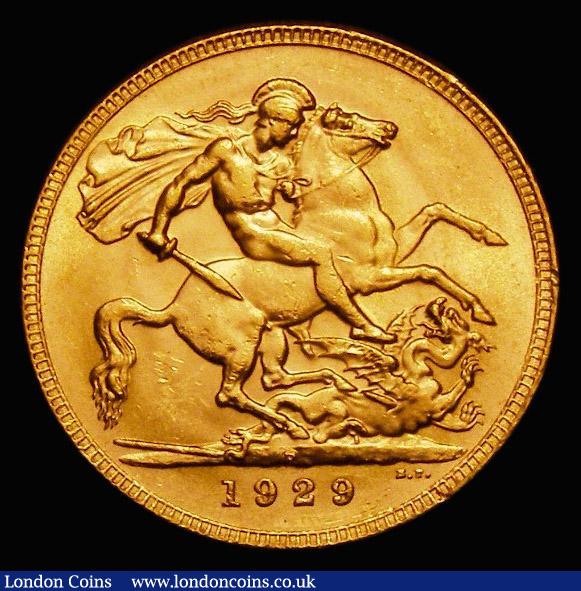 London Coins : A185 : Lot 2133 : Sovereign 1929P Marsh 268, S.4002, A/UNC in an LCGS holder and graded LCGS 75