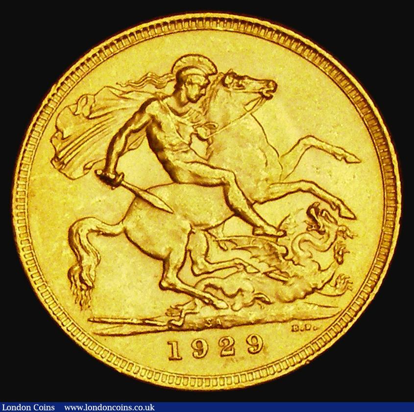 London Coins : A185 : Lot 2134 : Sovereign 1929SA Marsh 293, S.4005, EF