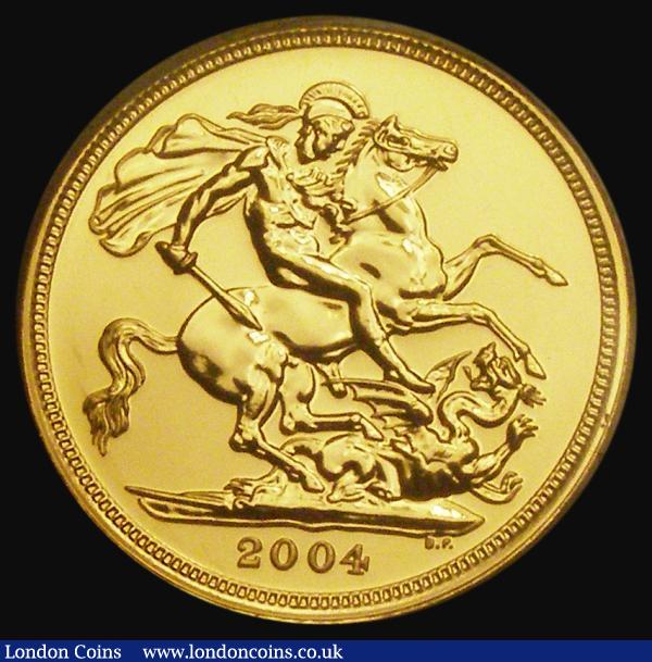 Sovereign 2004 Marsh 319, S.SC4, BU still sealed in the Royal Mint plastic : English Coins : Auction 185 : Lot 2162