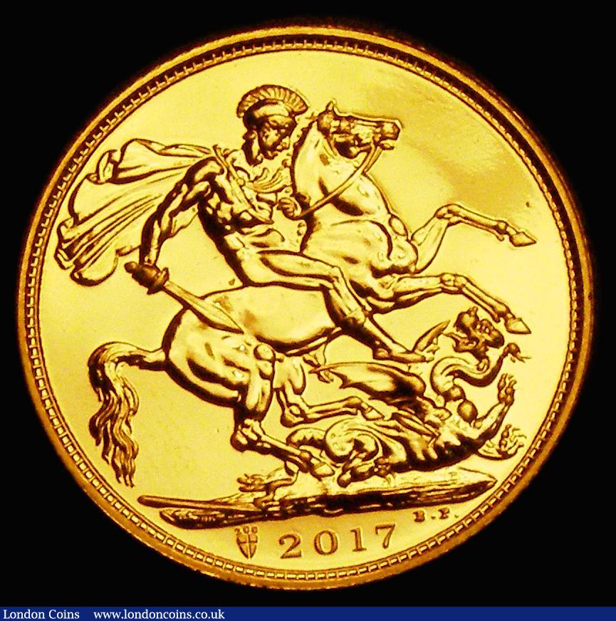 London Coins : A185 : Lot 2175 : Sovereign 2017 200th Anniversary of the re-introduction of the Gold Sovereign, with 200th Anniversar...