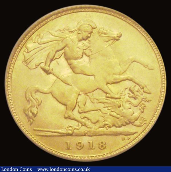 Half Sovereign 1918P, Marsh 534, S.4008, in an LCGS holder and graded LCGS 75, Rare, rated R3 by Marsh, a very rare date whose existence was only discovered around 50 years ago. It is estimated that only around 250 examples exist today. Our archive database stretching back to 2003 shows that we have only offered one previous example : English Coins : Auction 185 : Lot 2521