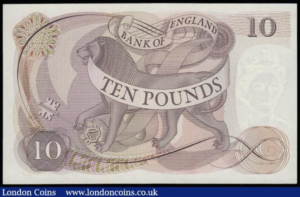 Ten Pounds Page B327 issued 1971 very first run replacement M01 313454, UNC : English Banknotes : Auction 185 : Lot 276