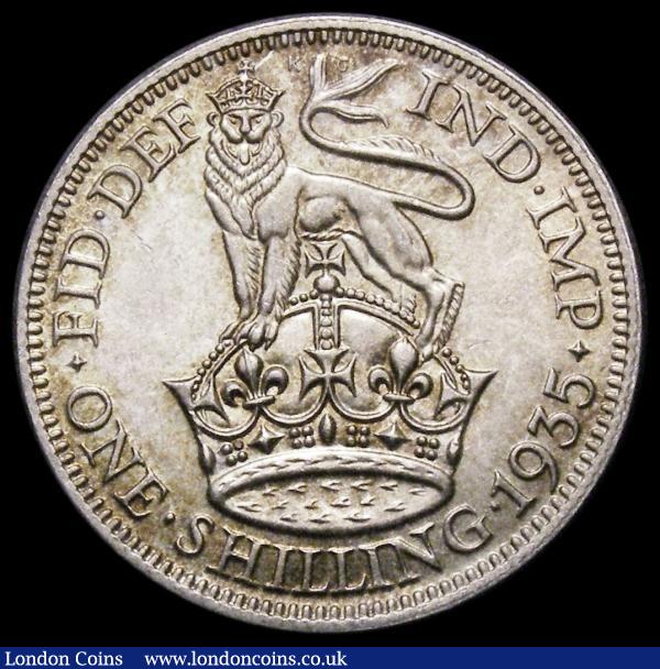Shilling 1935 ESC 1448, Bull 3850 Choice Unc with a lovely tone, in an LCGS holder and graded LCGS 88 : English Coins : Auction 185 : Lot 2775