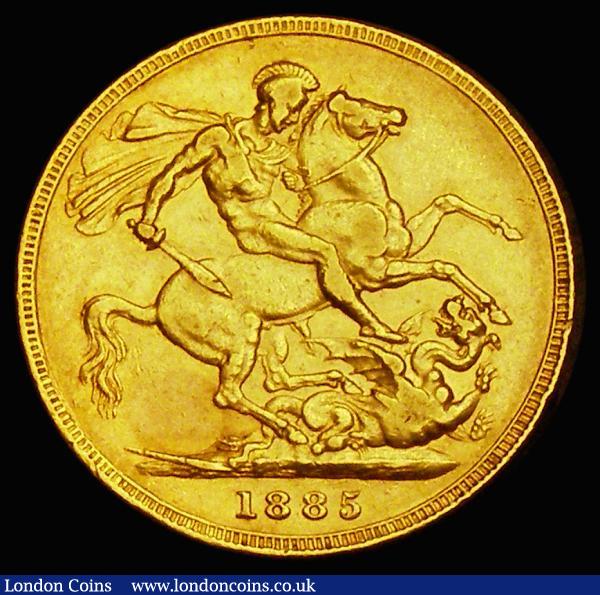 Sovereign 1885M George and the Dragon, WW complete on broad truncation, Horse with short tail, Marsh 107A, S.3857C, NVF/Good Fine with some contact marks on the obverse : English Coins : Auction 185 : Lot 2914