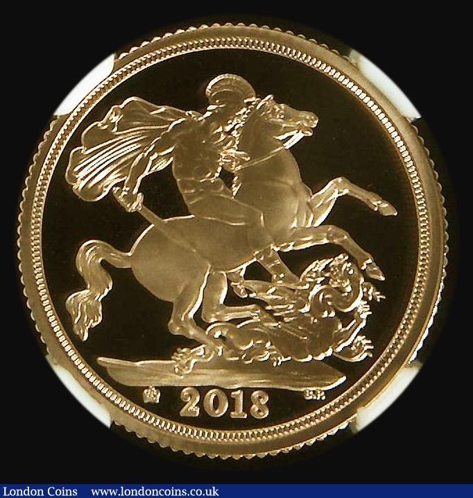 London Coins : A185 : Lot 2956 : Sovereign 2018 Queen Elizabeth II 65th Anniversary of the Coronation, with 65 in Crown privy mark, G...
