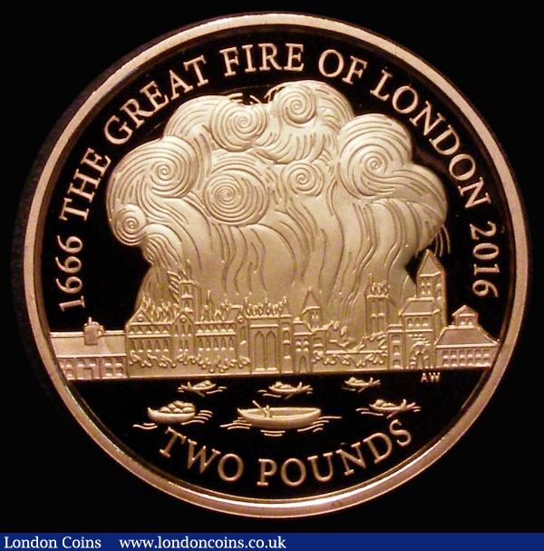 Two Pounds 2016 350th Anniversary of the Great Fire of London Gold Proof S.K42 FDC uncased in capsule, no certificate : English Coins : Auction 185 : Lot 2992