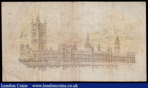 One Pound Bradbury 1917 issue T16 series E/62 920805, King George V portrait Fine : English Banknotes : Auction 185 : Lot 30