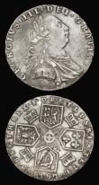 London Coins : A185 : Lot 3266 : Sixpences (3) 1757 ESC 1622, Bull 1762 Fine cleaned, 1787 Hearts ESC 1629, Bull 2190 VF cleaned, 178...