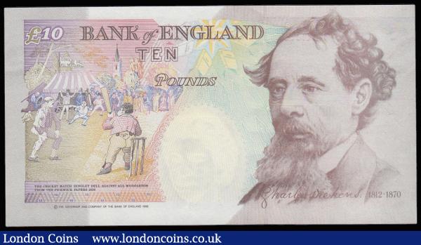 Ten Pounds Kentfield B366 issued 1992 first run A01 999048 AU : English Banknotes : Auction 185 : Lot 349