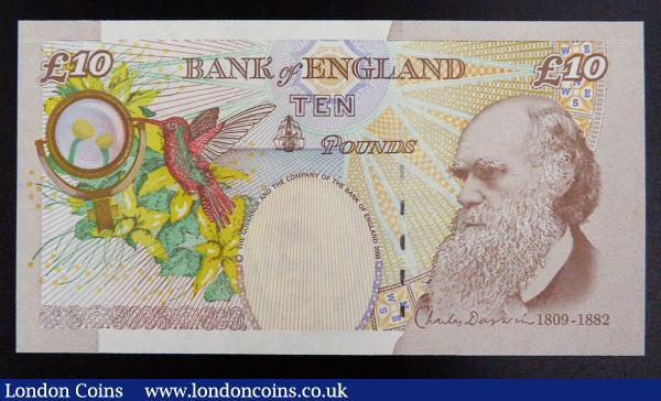 Ten Pounds Lowther Charles Darwin THE COMPANY B388 First Run AA01 005759 Unc : English Banknotes : Auction 185 : Lot 384
