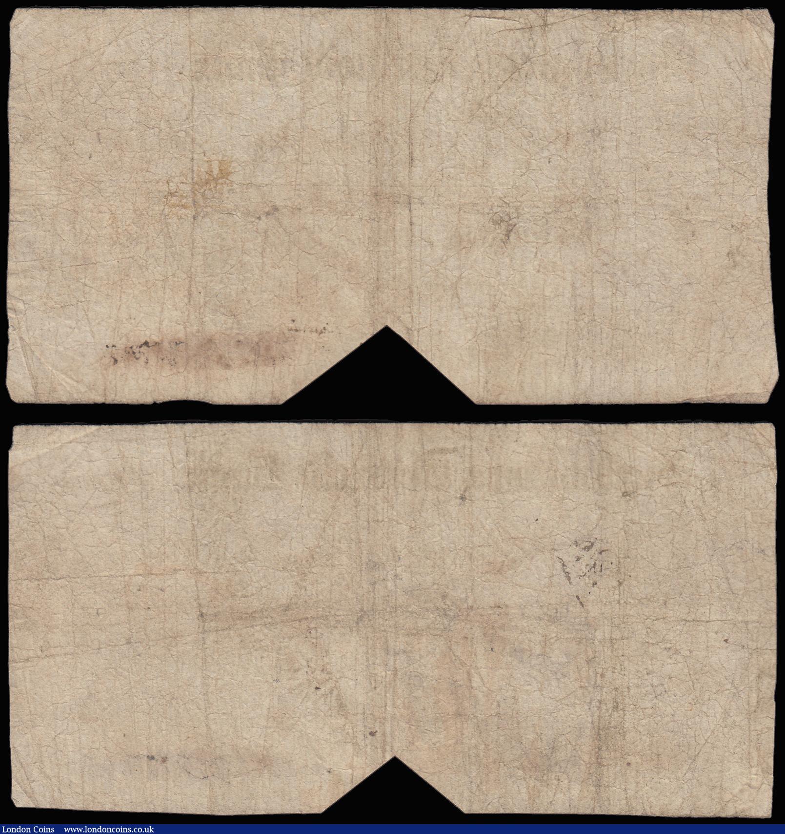London Coins : A185 : Lot 413 : Burlington & Driffield Bank &pound;5 dated Jan 5th 1844 (2), No. 1448 and 1887 for Harding, Smit...