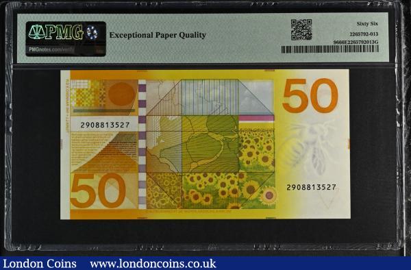 Netherlands 50 Gulden (1982) Pick 96 Gem Unc PMG 66 EPQ desirable thus : World Banknotes : Auction 185 : Lot 530