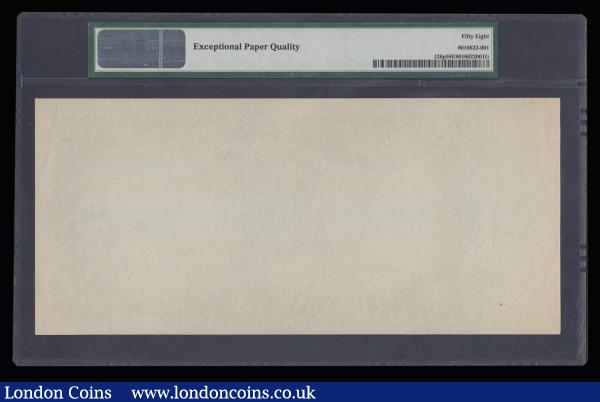 Northern Ireland Belfast Banking Company Ten Pounds ND(1923-65) PROOF Pick 128p Choice About Unc Exceptional Paper Quality and graded PMG 58 EPQ : World Banknotes : Auction 185 : Lot 534