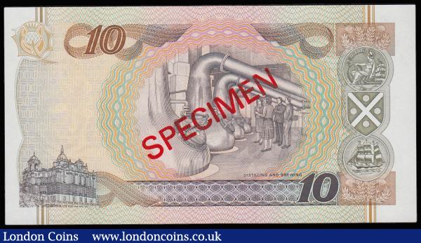 Scotland Bank of Scotland 10 Pounds SPECIMEN dated 1st February 1995 series AA000000, signed Pattullo & Burt, Pick120as, Unc : World Banknotes : Auction 185 : Lot 553