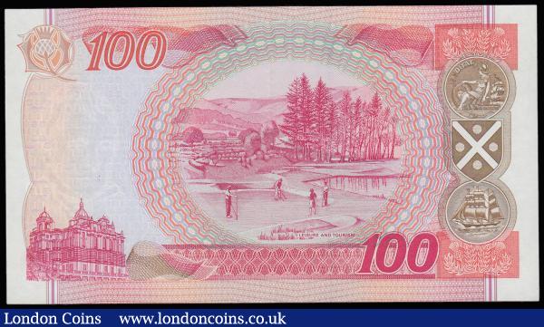 Scotland Bank of Scotland 100 Pounds dated 17 July 1995, series AA017491 Pick 123 AU (light centre fold) : World Banknotes : Auction 185 : Lot 554