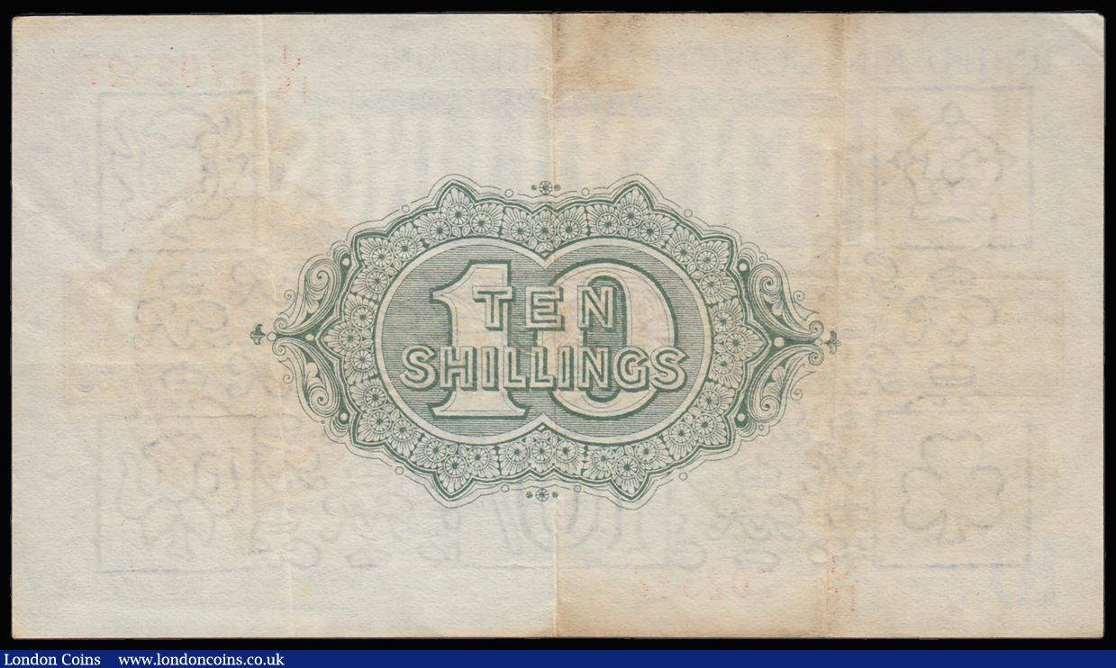 London Coins : A185 : Lot 59 : Ten Shillings Warren Fisher T30 issued 1922 first series J/15 702327, VF
