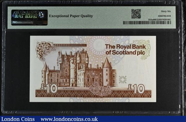 Scotland Royal Bank of Scotland Plc 10 Pounds dated 23 March 1994 series C/42 528502, Pick 353a Gem Uncirculated PMG 66 EPQ : World Banknotes : Auction 185 : Lot 597