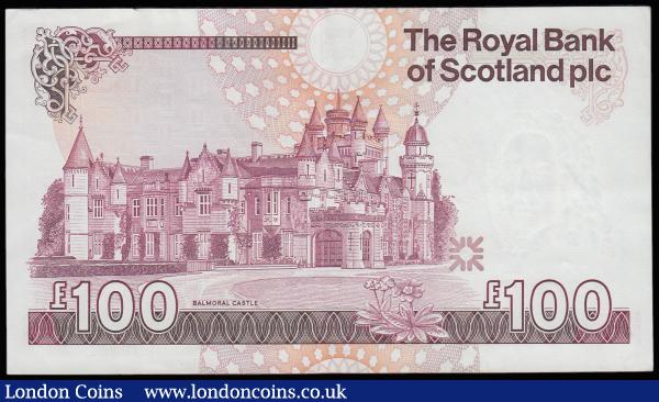 Scotland, The Royal Bank of Scotland PLC £100 26 March 1997 Pick 350b prefix A/1 960494 EF : World Banknotes : Auction 185 : Lot 622