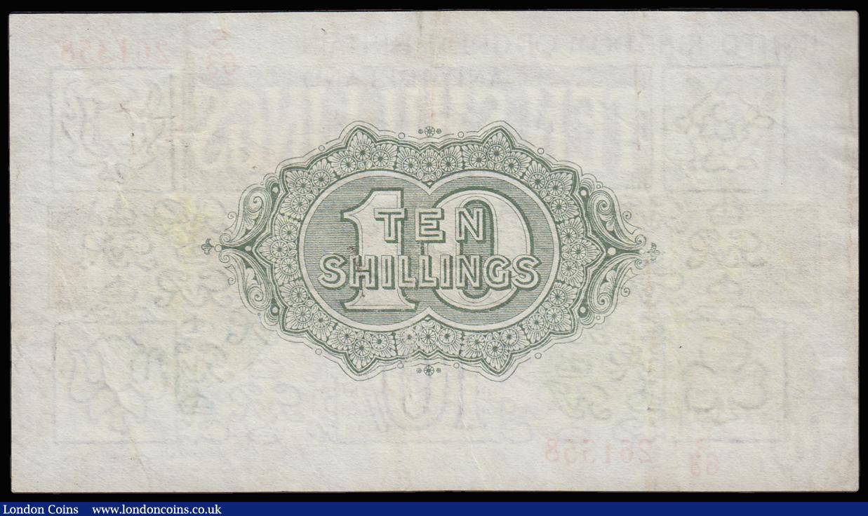London Coins : A185 : Lot 66 : Ten Shillings Warren Fisher T30 issued 1922 last series S/63 261358, VF